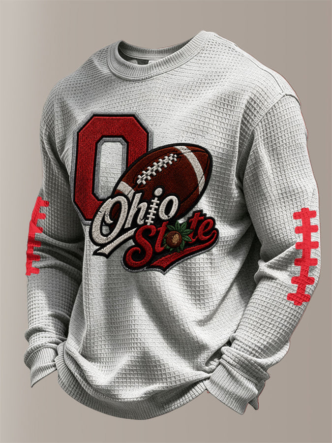 Men'S Rugby Printed Waffle T-Shirt