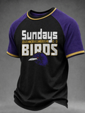 Men's Football Fan Print Casual T-shirt