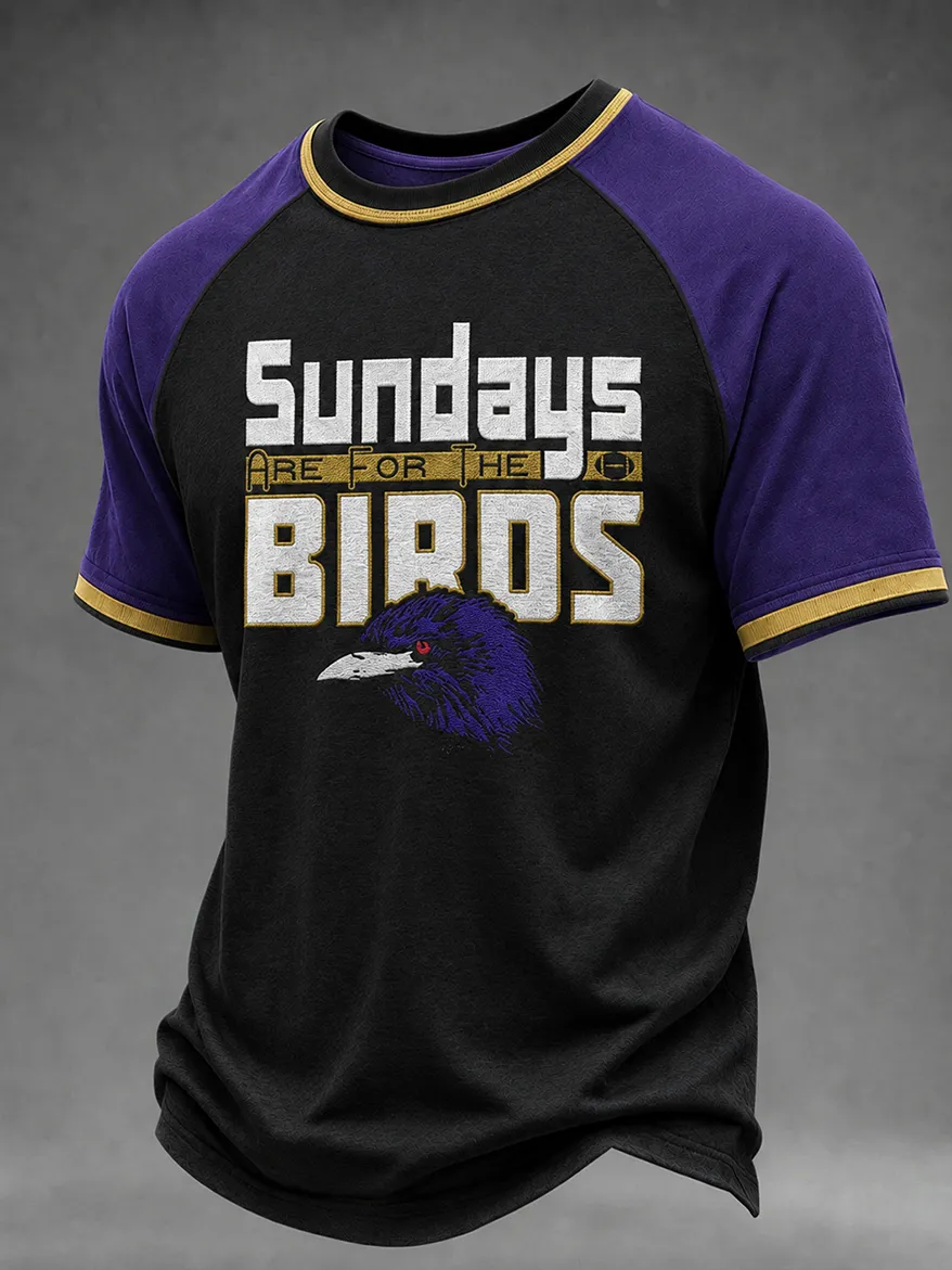 Men's Football Fan Print Casual T-shirt