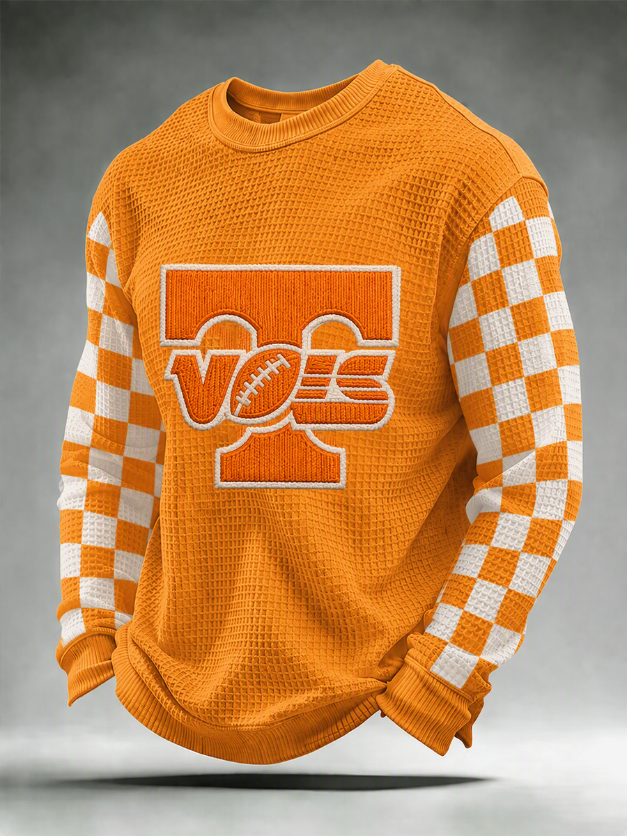 Men'S Football Printed Waffle T-Shirt