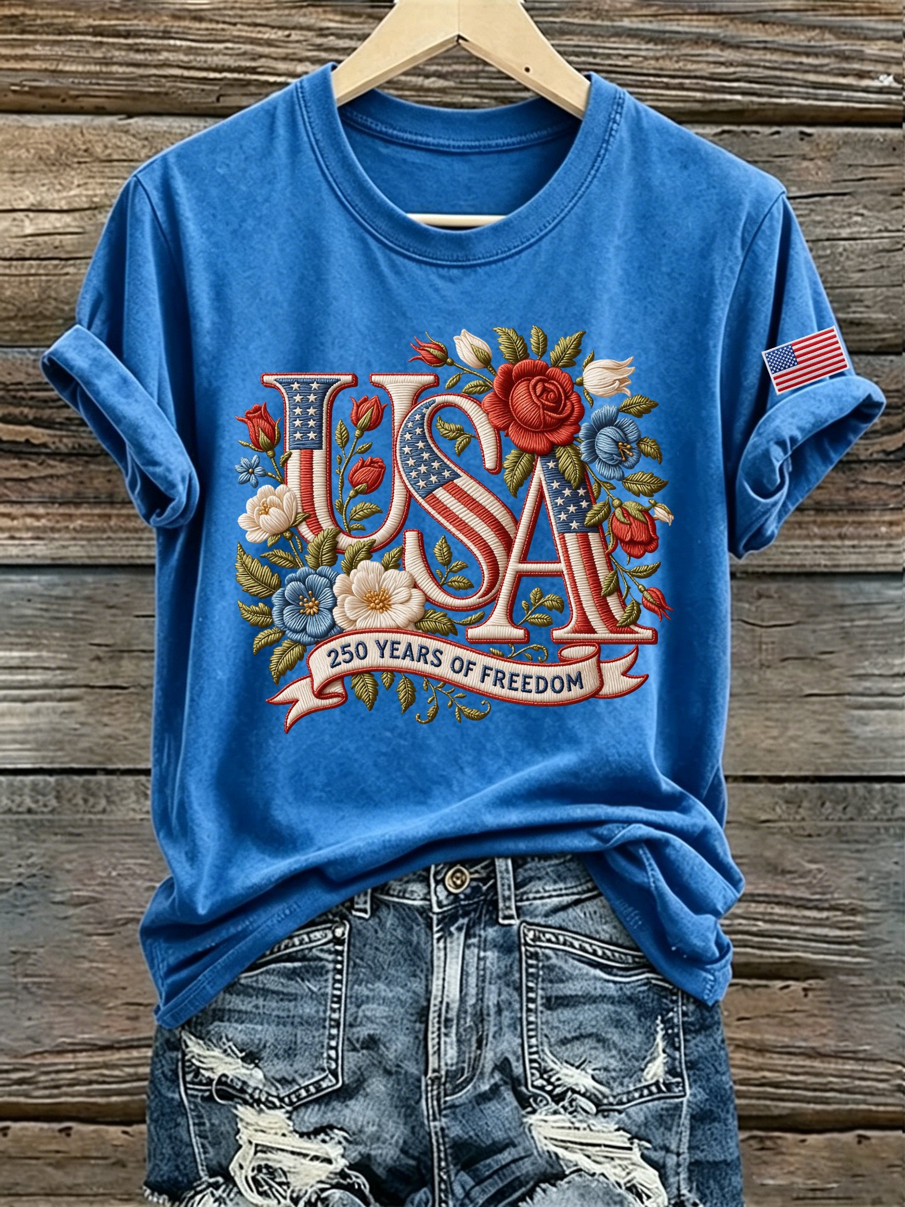 Women's 250 Years Of Freedom Print T-shirt