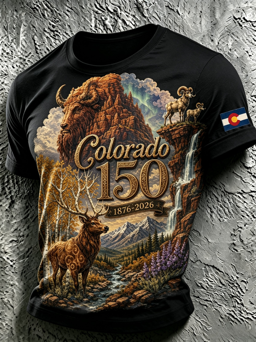 Men's Colorado Strong Print Short Sleeve T-Shirt