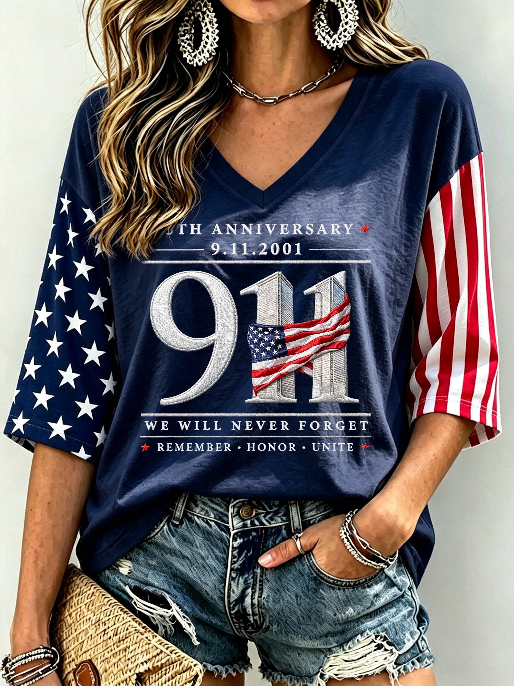 Women's 9/11 Memorial Graphic Top
