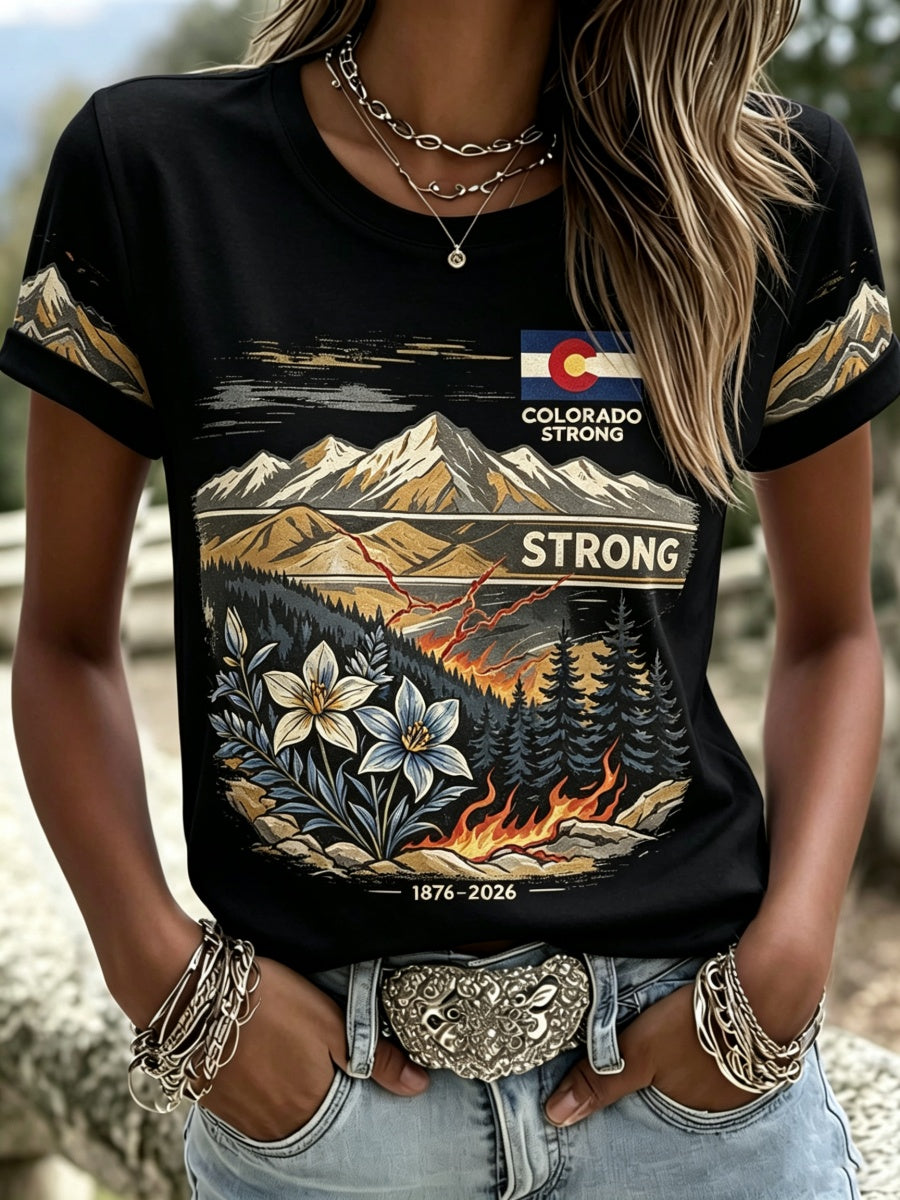 Women's Colorado Strong Printed Commemorative Short-Sleeve Shirt