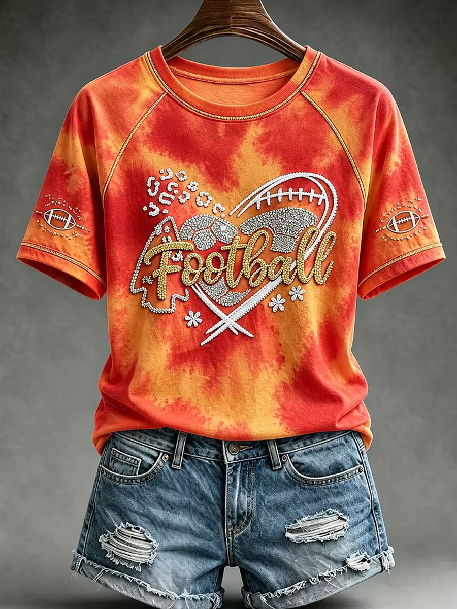 Women'S Football Gameday Gift For Football Fans Short Sleeve T-Shirt