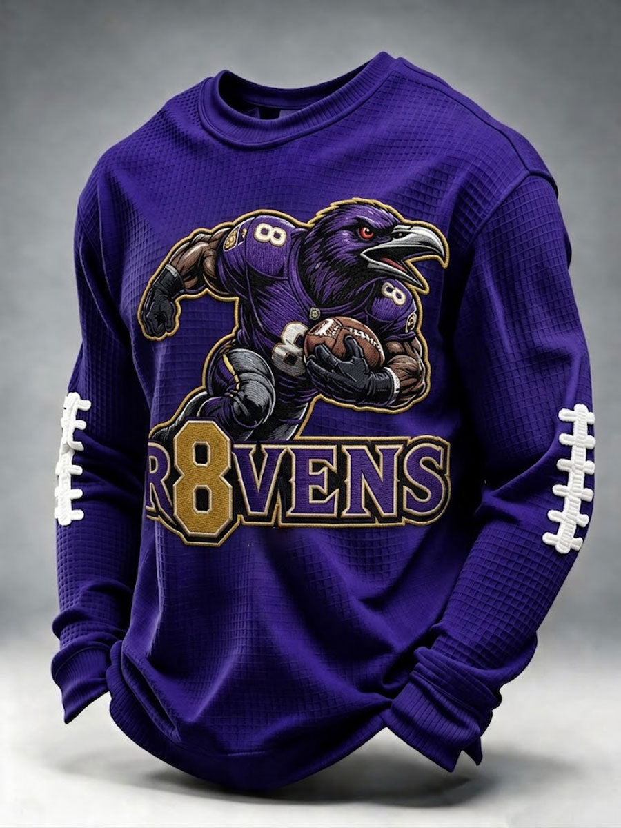 Men'S Football Printed Waffle T-Shirt