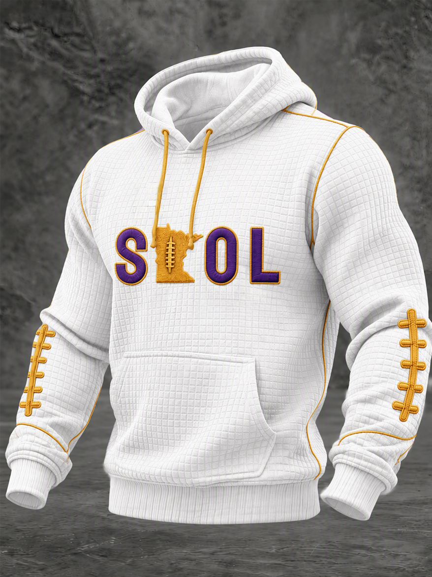 Men's Football Fans Printed Casual Hoodie