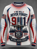 9.11 Never Forget Printed Long-Sleeved Top