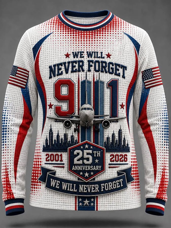 9.11 Never Forget Printed Long-Sleeved Top