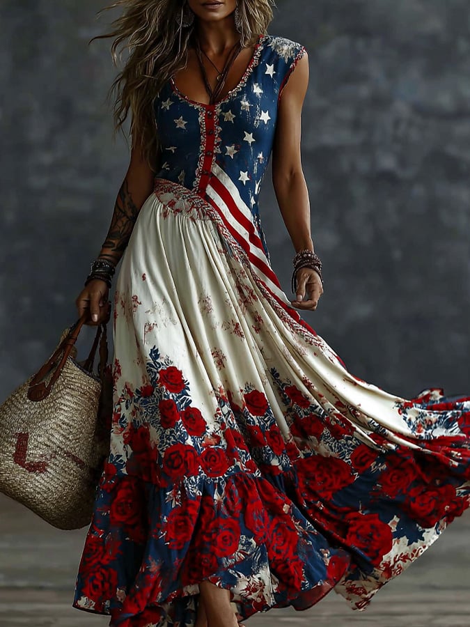 Women'S Casual Printed Dress