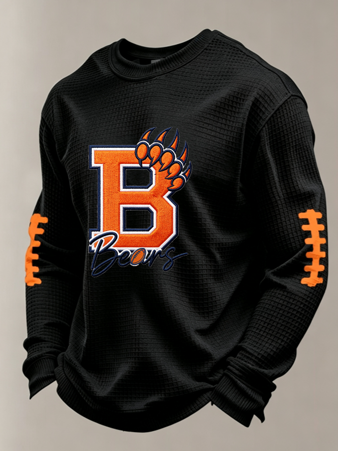 Men'S Football Printed Waffle T-Shirt