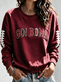 Women'S Retro Rugby Round Neck Sports Shirt