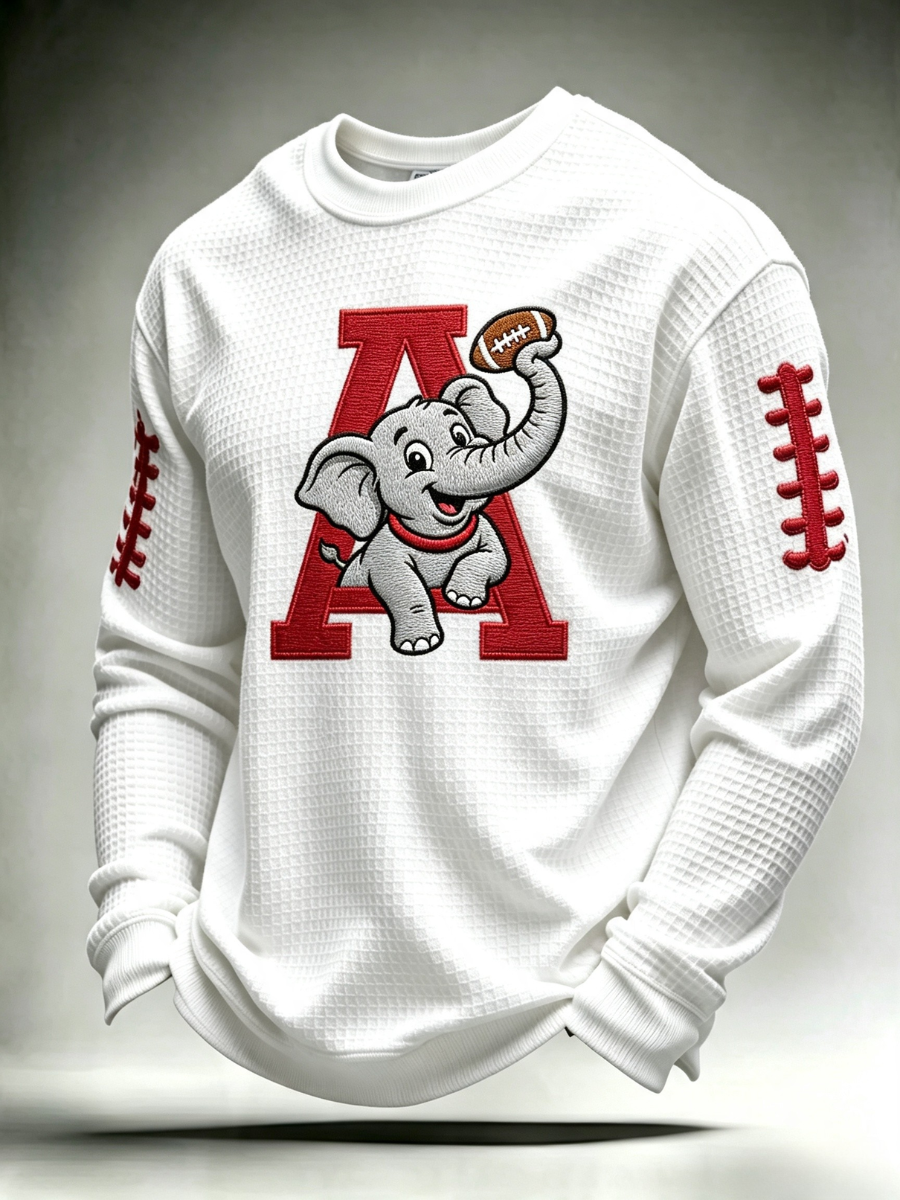 Men'S Rugby Printed Waffle T-Shirt