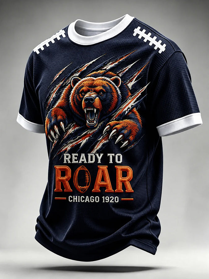 Men'S Football Print Waffle T-Shirt