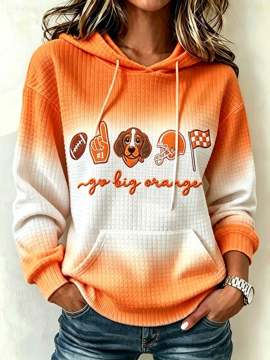 Women's Football Print Sweatshirt