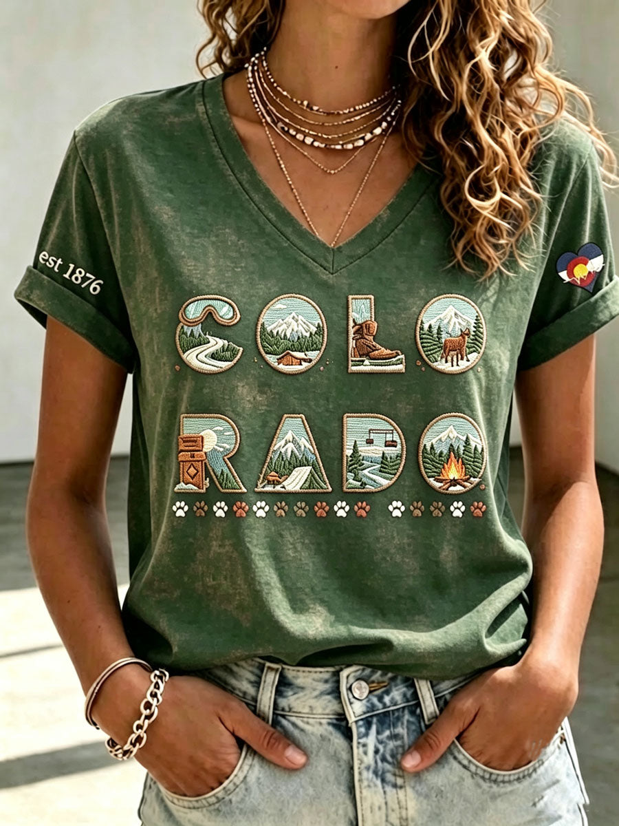 Women's Colorado 150years Anniversary Casual T-shirt