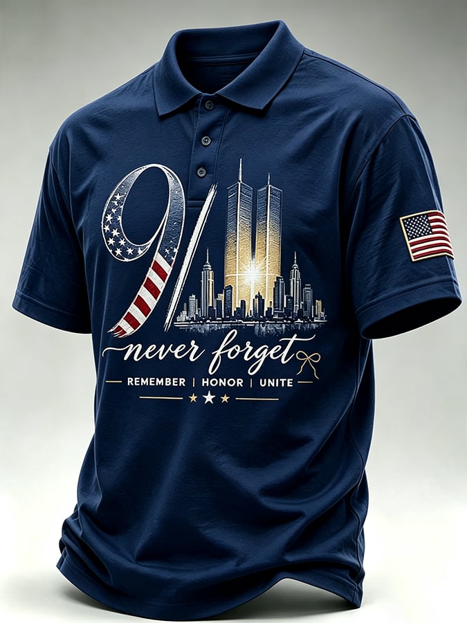 Men's 9.11 Never Forget Print Casual Top