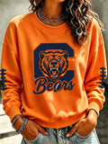 Women's Football Printed Casual Sweatshirt