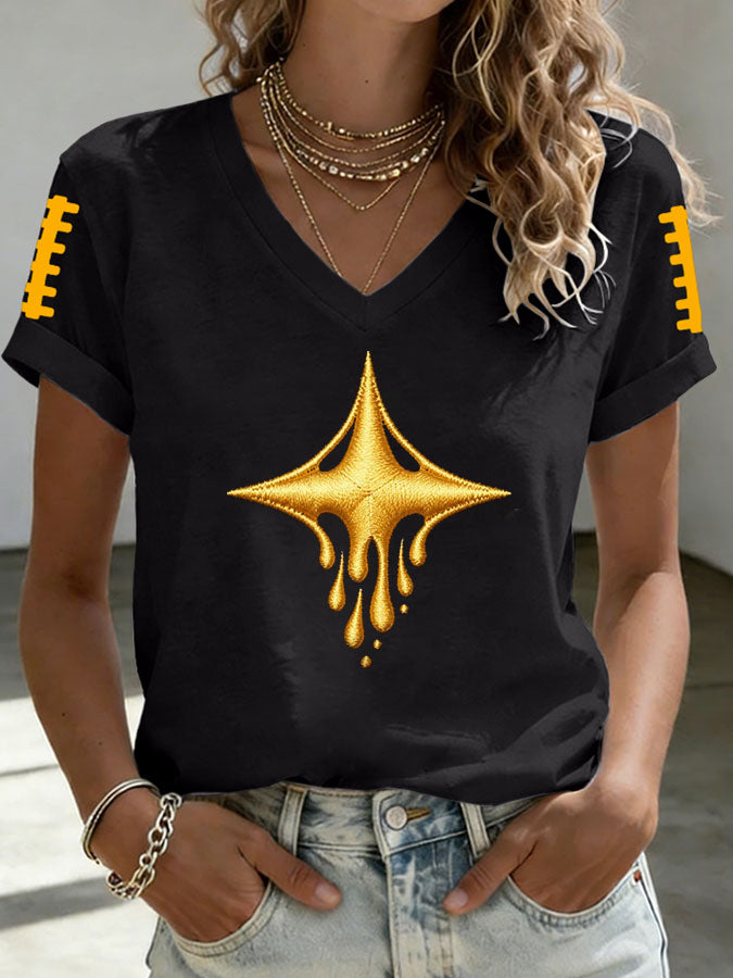 Women's Football Printed Casual Sweatshirt