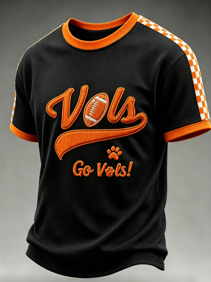 Men'S Football Print Waffle T-Shirt