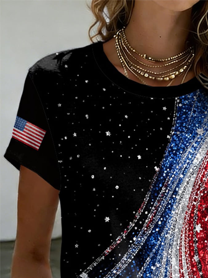 Women's USA 250th Print Casual T-shirt