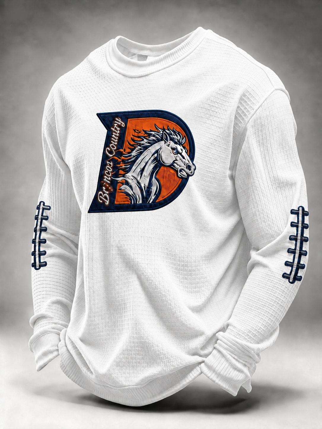 Men'S Football Fans Printed Waffle T-Shirt