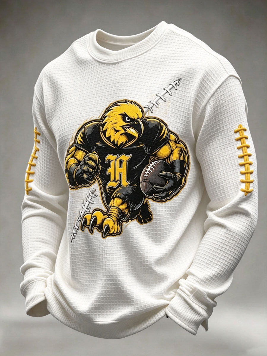 Men'S Football Printed Waffle T-Shirt