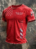 Men's American Flag Printed Casual T-shirt