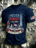Men's 9.11 Never Forget Print Casual T-shirt