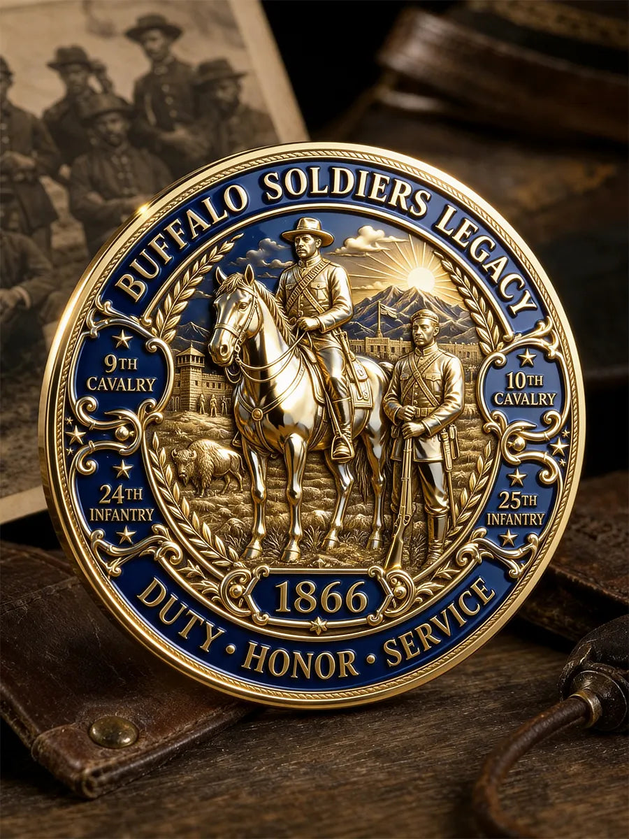 Buffalo Soldiers Legacy Commemorative Metal Medal – 1866 July 28 Honor Tribute