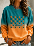Women's Football Printed Casual Sweatshirt