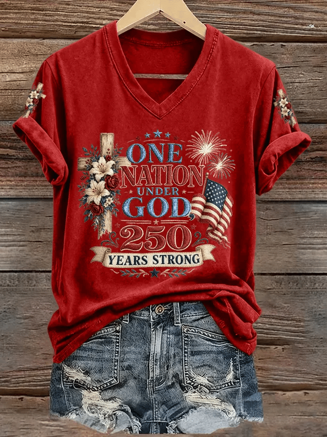 Women's 250th Anniversary of the United States Print T-shirt