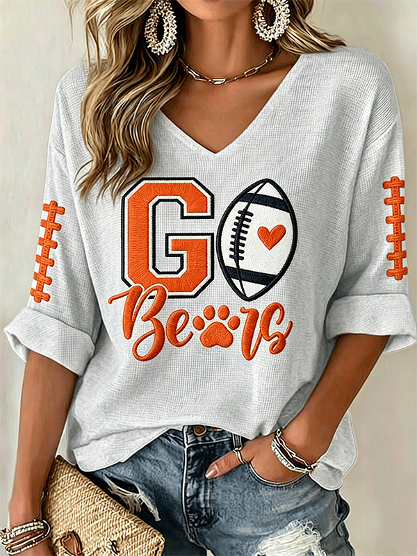 Women'S Football Casual Printed Top