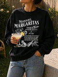 Women's Midnight Margaritas Print Casual Sweatshirt