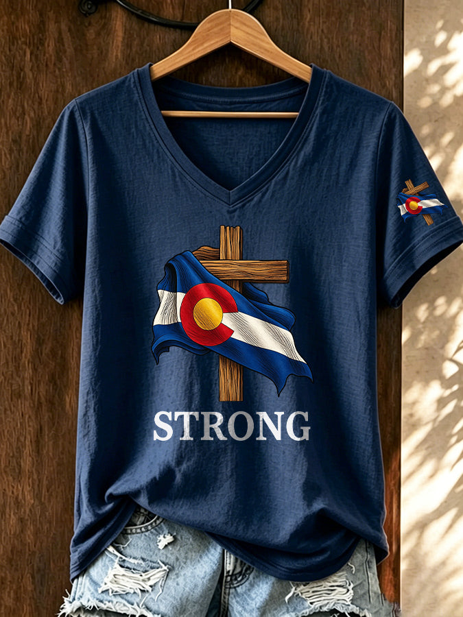 Women'S Casual Colorado Strong T-Shirt
