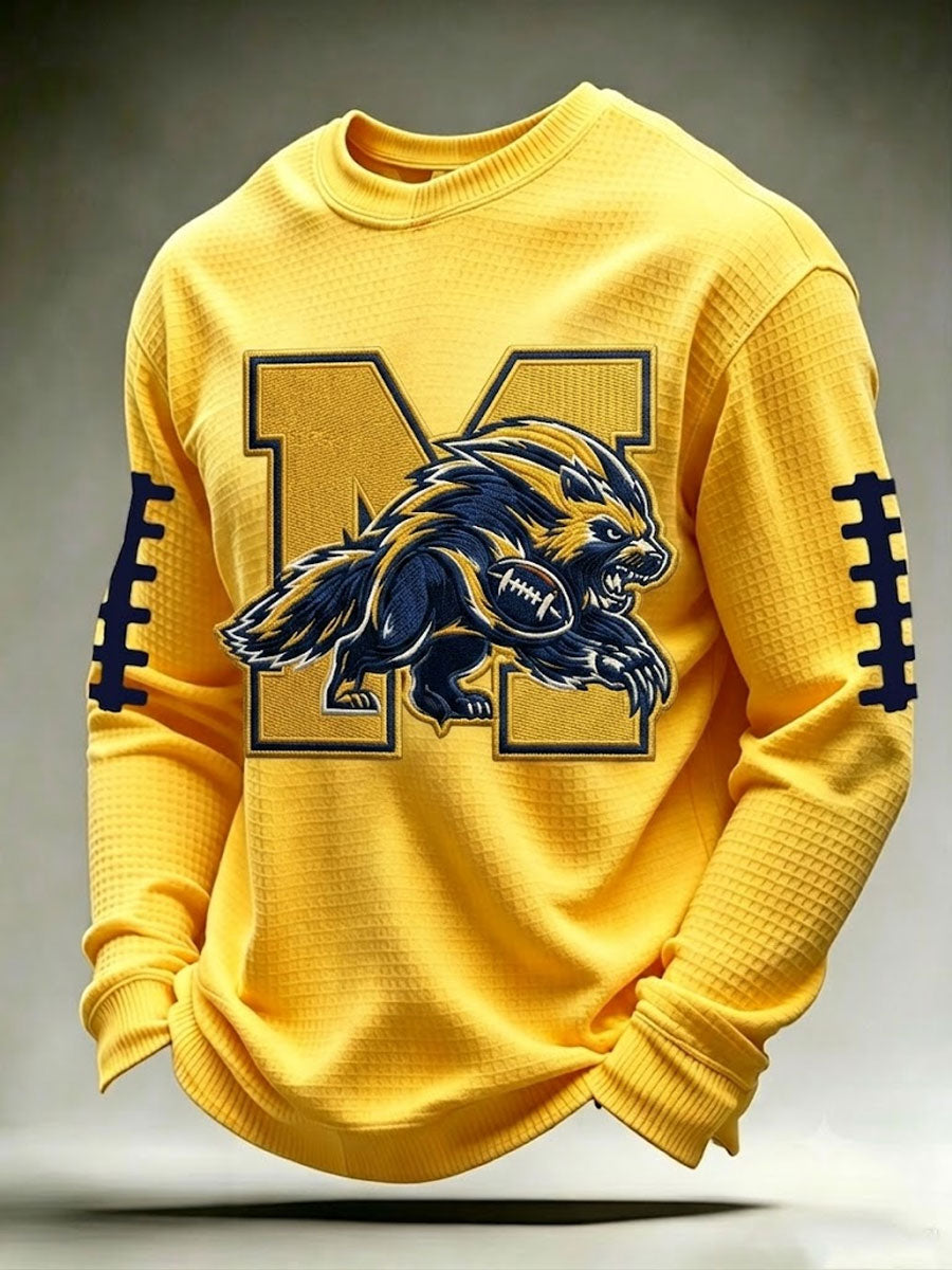 Men'S Rugby Printed Waffle T-Shirt