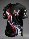 Men'S Leisure 250Th Anniversary Celebration American Eagle Personalized Printed Round Neck T-Shirt
