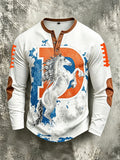 Men's Football Printed Waffle Top