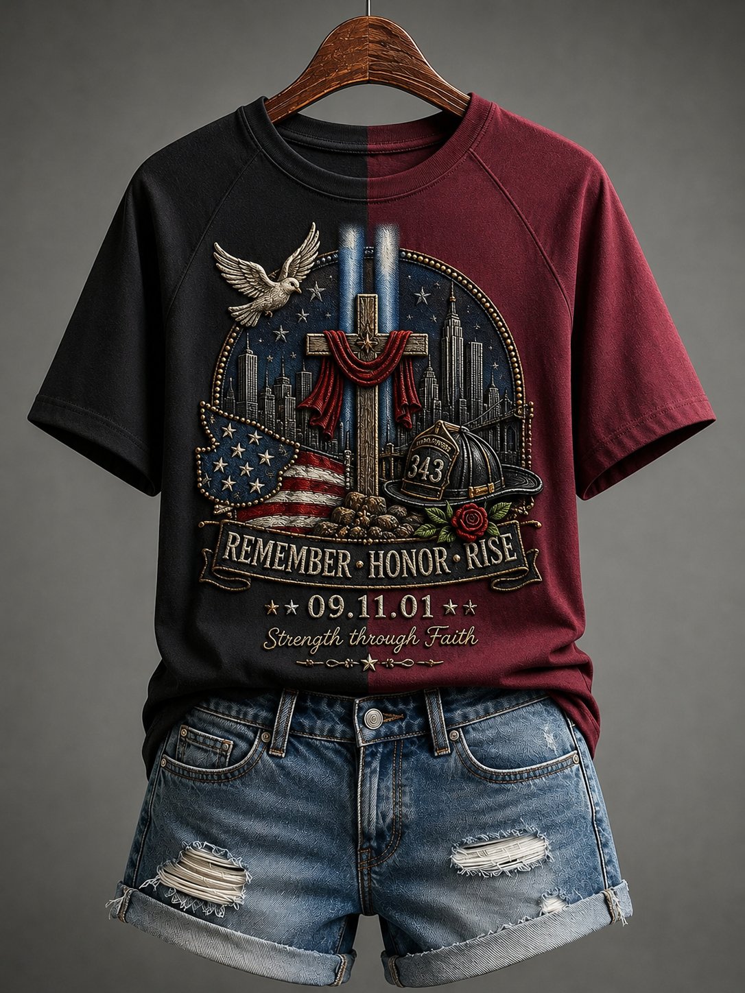 Women's 911 Memorial Casual Print T-Shirt