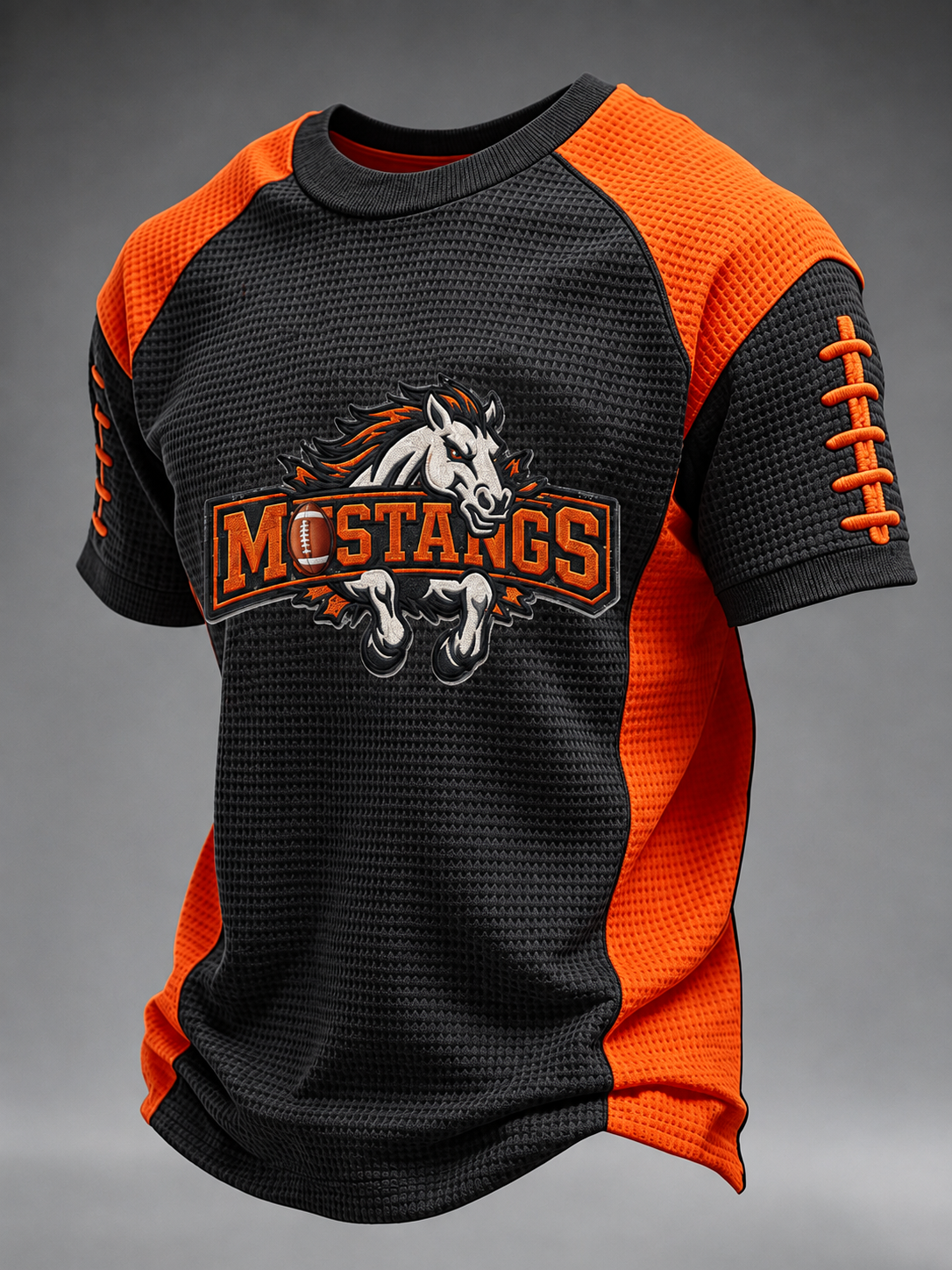 Men's Football Print Waffle T-Shirt