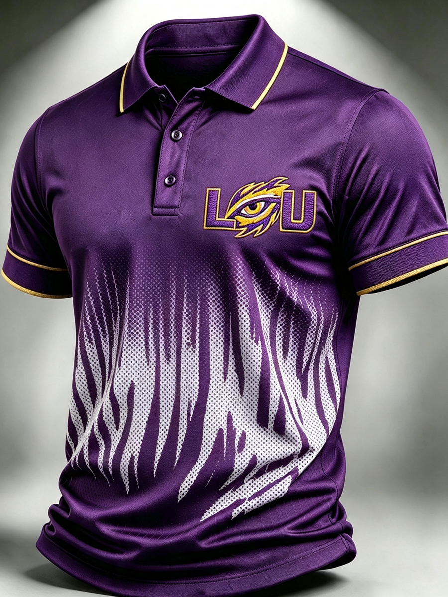 Men'S Football Fan Printed Polo Shirt