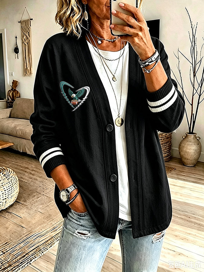 Women'S Football Fan Cardigan