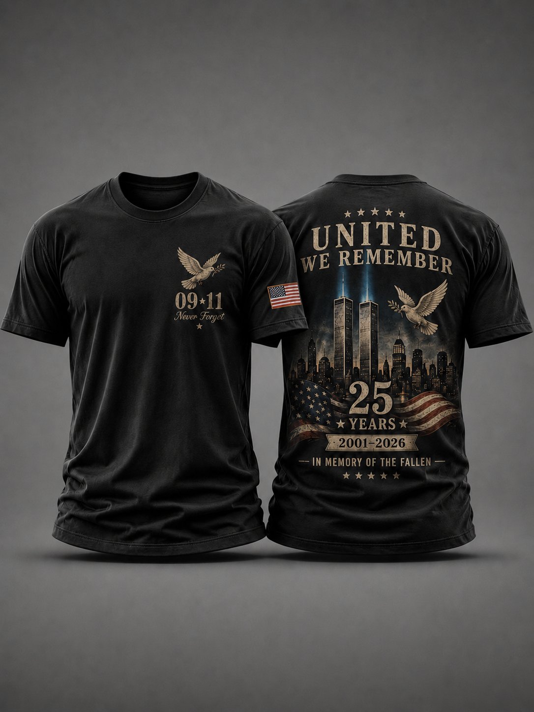 911 Memorial Casual Print T-Shirt