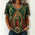 Women's Madonna-Themed Graphic Casual Top