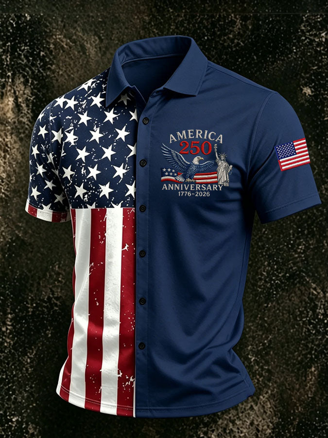 Men's The United States of America Printed Casual Shirt