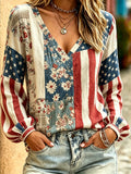 Women's Vintage 250th Anniversary Floral Print Top