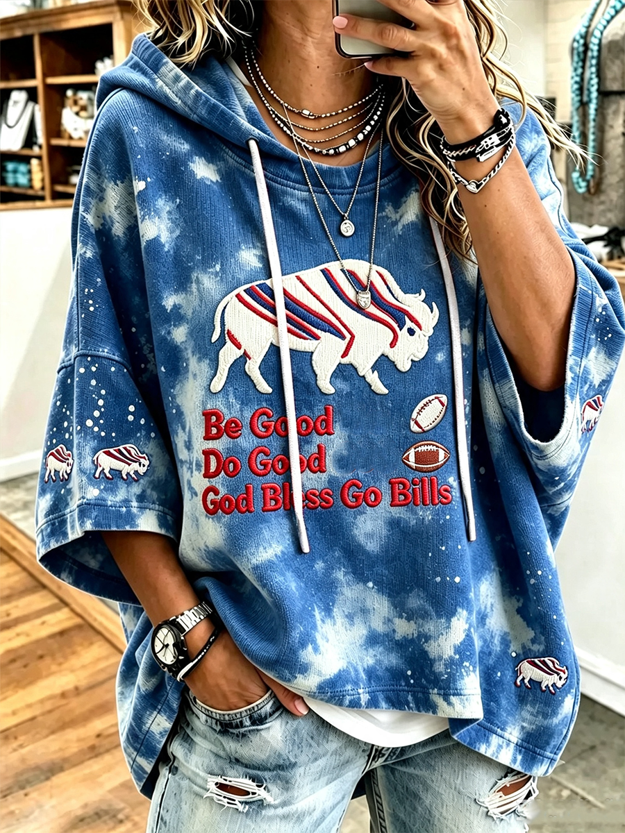 Women'S Retro Soccer Printed Hoodie