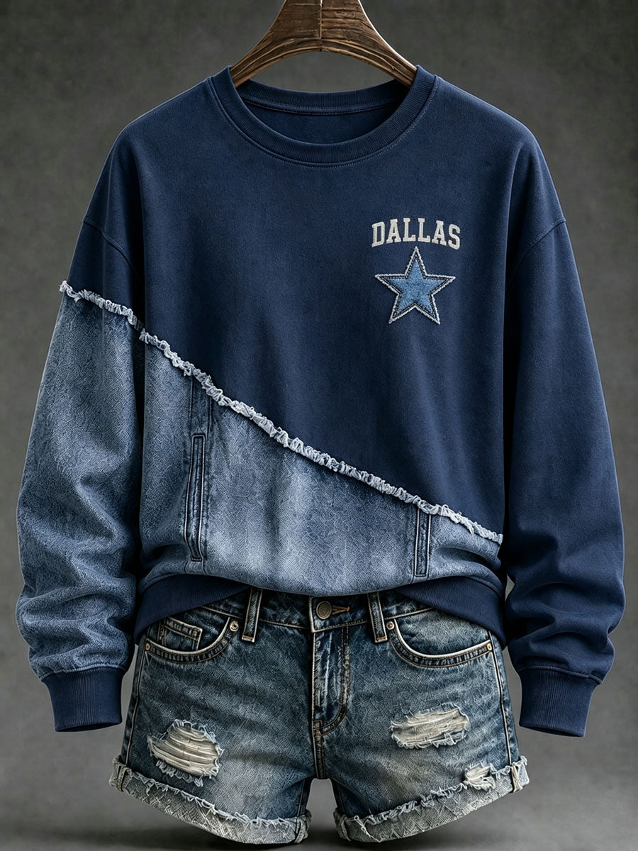 Women's Game Day Football Graphic Casual Sweatshirt
