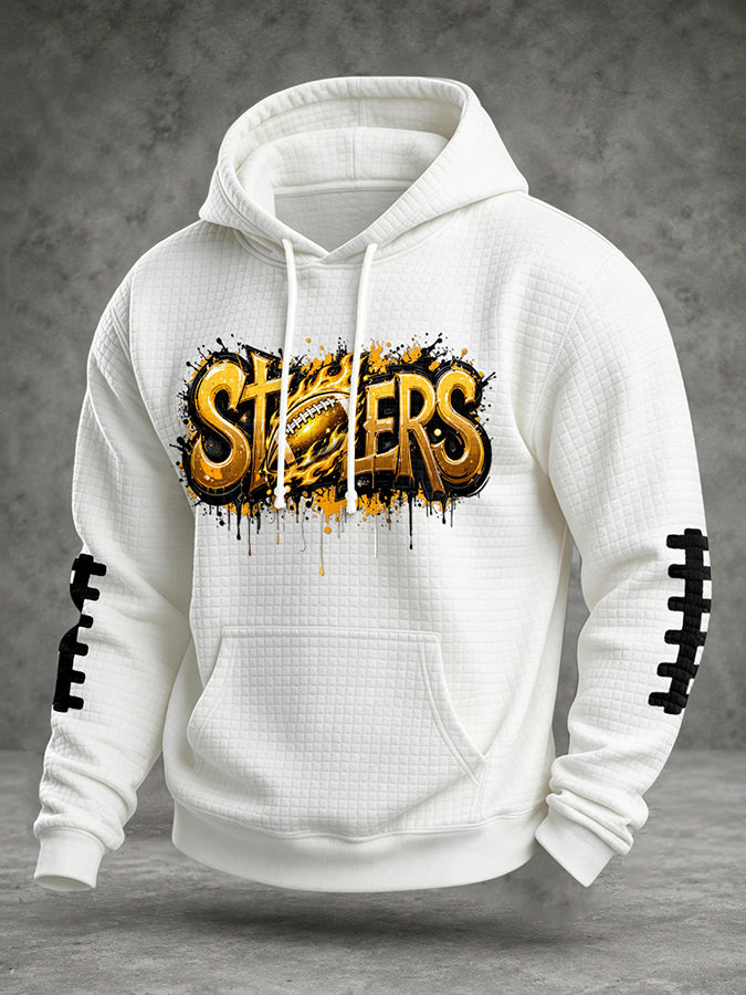 Men'S Football Printed Casual Hoodie
