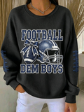 Women'S Football Print Casual Sweatshirt